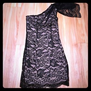 Sexy black lace dress